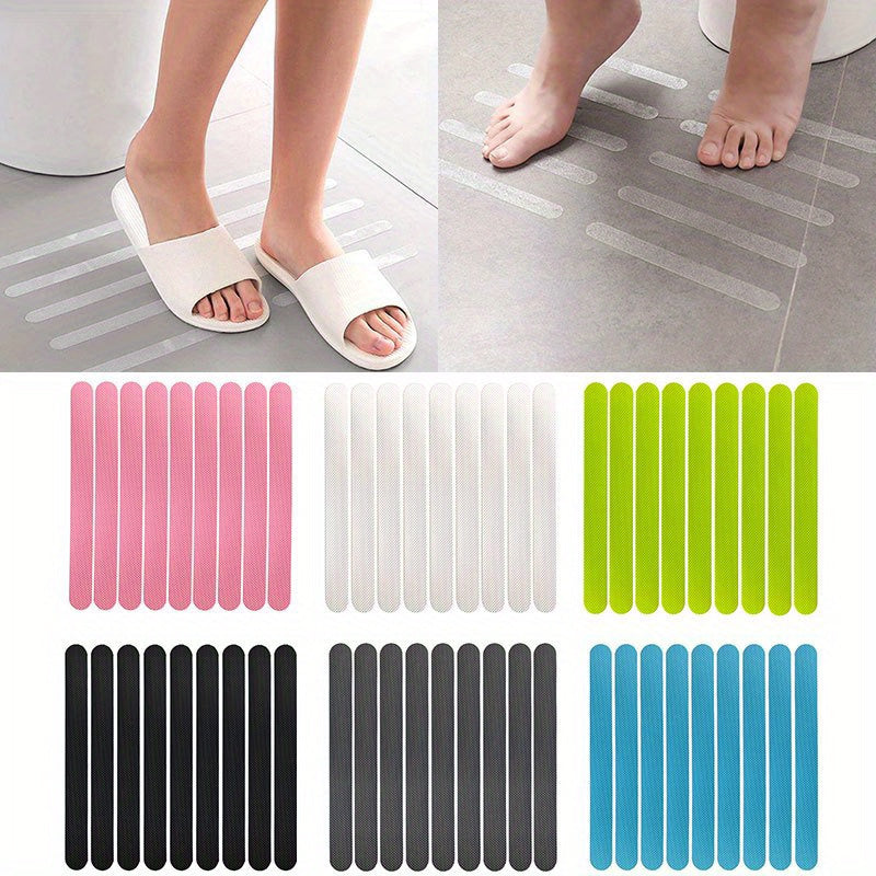 12pcs Anti Slip Strips Colorful Shower Stickers Colored Non Slip Bath Safety Strips for Bathtub Shower Stairs Floor