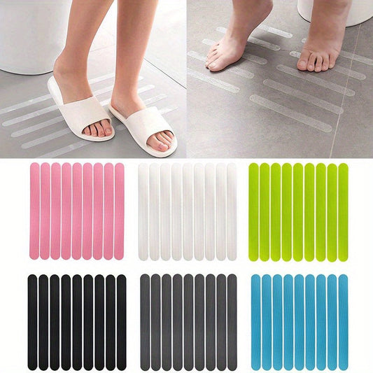 12pcs Anti Slip Strips Colorful Shower Stickers Colored Non Slip Bath Safety Strips for Bathtub Shower Stairs Floor